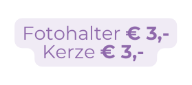Fotohalter 3 Kerze 3